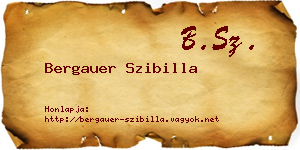 Bergauer Szibilla névjegykártya